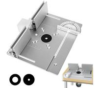Piastre Inserto Banco Fresa Set, Banco Per Fresatrice In Alluminio Con Staffa Di Torsione Smussata, Piastre Inserto Fresatrice Per Legno per Fresatura Stozzatura Rifilatura (Lega di Alluminio)