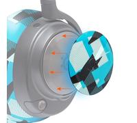 Piastre laterali WC per cuffie Arctis Nova, di Wicked Cushions | Compatibili con Arctis Nova Pro Wireless/Pro Wired/Nova Elite/Nova Pro Omni/Nova 7 / 7X / 7P | Cyan Prism
