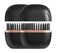 Piastre per Capelli, Glambrush Mini Hair Straightener, Cordless Portable Hair Straightener with 3-Speed Temperature Control for Daily Use, Gym, Travel (2PCS Black)