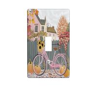 Piastre per interruttore/coperchi per presa di corrente per biciclette autunnali, bici da pesca con girasoli per decorazione di interni, dimensioni standard semplici
