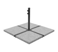 Piastre per Parasole 4 pz in Granito Quadrato 100 kg Grigio