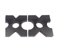 Piastre per pressare idrauliche, design con fiori di prugna, fori rotondi, base di supporto per officina, macchine, resistente, nero, 18 x 18 x 2,5 cm, 2 pezzi