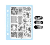 Piastre per Stamping Unghie Stampini A Pressione Punte Manicure | Kit Stampaggio Unghie Per Casa E Salone Esercitazione E Principianti Studio Di Feste Preparazione Del Matrimonio