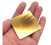 piastre quadrate di ottone solido, piastre di otto Lamiera in ottone H62 da 0,1 mm a 0,8 mm, misure multiple, confezione da 12(0.8x100x100mm 1pc)