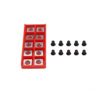Piastre reversibili 14x14mm HM per testa pialla elicoidale per legno T21348 | Materiale TCT, 4 bordi reversibili, angolo di 30°, adatto per T21348, include viti, per tornitura e piallatura del legno