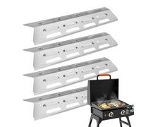 Piastre Riscaldanti Universali Per Griglia - Acciaio Inossidabile Protettivo Da 4 Pezzi | Con Piastra Di Protezione Termica | Sostituzione Protezioni Fiamma Barbecue | Per Interni Ed Esterni, Cucina D