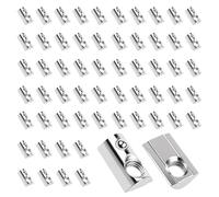 Piastre scanalate M8, 60 pezzi, per profilo in alluminio 40 x 40 cm, con scanalatura a sfera 8, per stampante 3D, CNC 40, profilo in alluminio