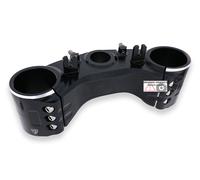 PIASTRE STERZO DUCATI XDIAVEL INFERIORE nero-silver Ducati XDiavel 16-18 CNC