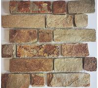 Piastrella a mosaico in ardesia naturale marrone ruggine per pareti, bagno, doccia, cucina, specchio piastrellato, rivestimento per vasca da bagno, mosaico