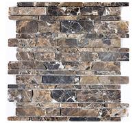 Piastrella a mosaico in marmo con pietra naturale beige Castanao per pavimenti, pareti, bagno, WC, doccia, cucina, specchio per piastrelle, rivestimento per vasca da bagno, mosaico