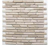 Piastrella a mosaico in marmo pietra naturale beige chiaro Brick Biancone per pavimenti, pareti, bagno, WC, doccia, cucina, specchio per piastrelle, rivestimento per vasca da bagno, mosaico