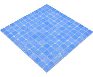 Piastrella a mosaico per piscina - Blu - Incollato PUR
