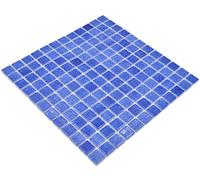Piastrella a mosaico per piscina SPAIN blu scuro - 1 pezzo - 316 x 316 mm - Vetro - Resistente all'umidità - Tradizionale - Quadrato - Lucidato - Incolla