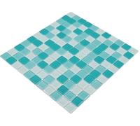 Piastrella a Mosaico Verde Traslucido di Vetro Cristallo per Parete Bagno WC Doccia Cucina Specchi Piastrellati Rivestimento per Vasca da Bagno