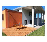 Piastrella da esterno in legno Termowood Listoplate 56x56 cm Pino