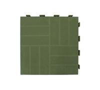 Piastrella da esterno in WPC Mixtile verde 40x40 cm Verde