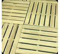 Piastrella da esterno mattonella pavimento cm 50x50 giardino in pino impregnato