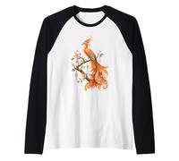 Piastrella Decorativa Mahjong Phoenix Bird Cherry Blossoms Floral Lover Maglia con Maniche Raglan