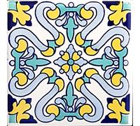 PIASTRELLA in Ceramica VIETRESE Decorate 10X10XH1, VIETRI Ceramic Tile (Ordine Minimo 5 Pezzi Anche l'uno Diverso dall'altro)