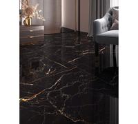 Piastrella in gres Vena Oro Saint Laurent 59,6x119,2 cm 1,42 m² Nero