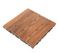 Piastrella Interlocking per Decking Esterno Coffee, Legno Plastico