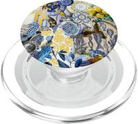 Piastrella Mediterranea E Limone Blu Giallo Mare Italiano Estate PopSockets PopGrip per MagSafe