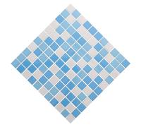 Piastrella Mosaico Ceramica per Piscina, 30x30 Cm, Azzurro | Rinnova Superfici Lisce e Uniformi, Resiste a Umidità e Gelo, Installazione Semplice, per Interno e Bordo Piscina