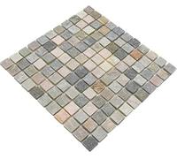 Piastrella per mosaico, quarzite, pietra naturale, quarzite, beige, grigio, per pavimenti, pareti, bagno, WC, doccia, cucina, specchio per piastrelle, rivestimento per vasca da bagno, mosaico