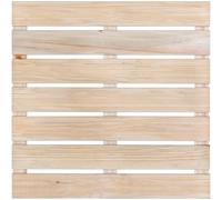 Piastrella zigrinata da esteno in legno 50x50x3,2 cm Naturale