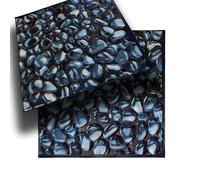 Piastrelle 3D a rilievo AUTOADESIVE in PVC 30x30cm Pietra, mattoni, marmo. Idrorepellenti - SASSI BLU 30x30cm