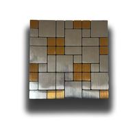 Piastrelle 3D Autoadesive in PET acustiche e isolanti 30x30cm (4mm spessore) MOSAICO GOLD SILVER
