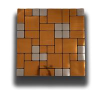 Piastrelle 3D Autoadesive in PET acustiche e isolanti 30x30cm (4mm spessore) MOSAICO ORO ARGENTO