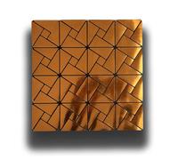 Piastrelle 3D Autoadesive in PET acustiche e isolanti 30x30cm (4mm spessore) TRIANGOLI ORO