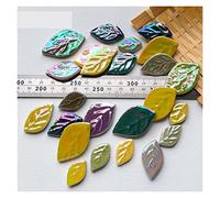 piastrelle a mosaico, 100 g 200 fai da te frammenti di mosaico in ceramica a forma pietra irregolare libera pezzi porcellana materiale fatto a mano collage piccole piastrelle(100g 12)