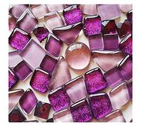 piastrelle a mosaico, 250 g/confezione di piastrelle for mosaico in vetro cristallo forma irregolare fai da te hobby for bambini glitter lucido pietra mista materiali artistici fatti a mano(C)