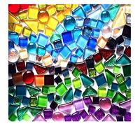 piastrelle a mosaico, 250 g/confezione di piastrelle for mosaico in vetro cristallo forma irregolare fai da te hobby for bambini glitter lucido pietra mista materiali artistici fatti a mano(A)
