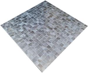 Piastrelle a mosaico autoadesive in metallo argentato levigato