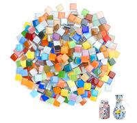Piastrelle a mosaico di cristallo colorato da 1 kg, piccole piastrelle a mosaico per fai da te, pietre colorate per bagno, cucina, decorazione per la casa, progetti artistici fai da te