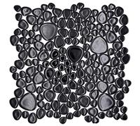 Piastrelle a mosaico in ceramica, colore nero lucido bianco per pavimenti, pareti, bagno, bagno, doccia, cucina, cucina, cucina, rivestimento, vasca da bagno, vasca da bagno, mosaico, pannello mosaico