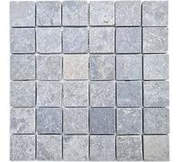 Piastrelle a mosaico in marmo THUMBNAIL grigio chiaro cucina bagno piatto doccia doccia bagno bagno MOS40-T48LG