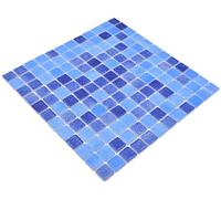 Piastrelle a mosaico, per piscina, colore blu, mix 2C, antiscivolo, antiscivolo