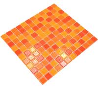 Piastrelle a mosaico, traslucide, giallo, arancione, rosso, con mosaico di vetro di cristallo