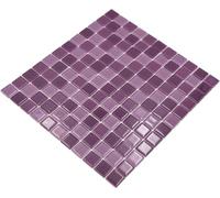 Piastrelle a mosaico, traslucide, in vetro di colore viola, per pareti, bagno, doccia, cucina, specchio, rivestimento, vasca da bagno, mosaico