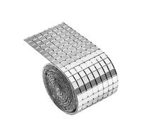 Piastrelle a specchio per fai da te, 5 mm x 5 mm, strisce autoadesive in , 1600 pezzi, piastrelle a da discoteca, per pareti, soggiorno, cucina, decorazione della casa, progetti fai da te