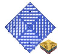 Piastrelle ad incastro per pavimenti da garage, in PVC resistente, modulari, autosvuotanti, antiscivolo, per garage, autolavaggio, officina, tappetini rimovibili, 40 x 40 x 3 cm, blu, 50 pezzi ≈8㎡