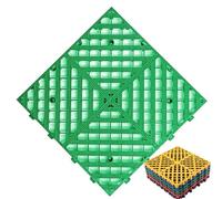Piastrelle ad incastro per pavimento del garage, in PVC resistente, modulari, autosvuotanti, antiscivolo, per garage, autolavaggio, officina, tappetini rimovibili, 40 x 40 x 3 cm, verde, 50 pezzi ≈8㎡