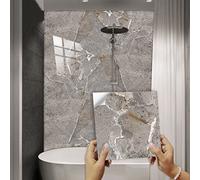 Piastrelle Adesive Cucina Marmo Di Lusso Chiaro Piastrelle Adesive Bagno PVC Mattonelle Adesive Impermeabile Piastrelle Adesive Durevole Adesivi Murali 30x30cm/10 pcs