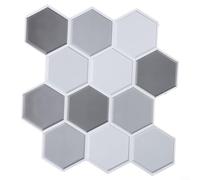 Piastrelle adesive da parete a mosaico impermeabili per cucina e bagno, materiale PVC adatto per superfici lisce tra cui metallo e vetro (1 pezzo)