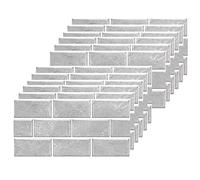 Piastrelle adesive in vinile per bagno e cucina, impermeabili, autoadesive, per piastrelle da parete, per soggiorno, 30 x 15 cm (12 fogli)