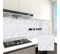 Piastrelle Adesive Marmo Bianco PVC Pannelli Autoadesivi 20 Pezzi 30x30cm 1.8mq